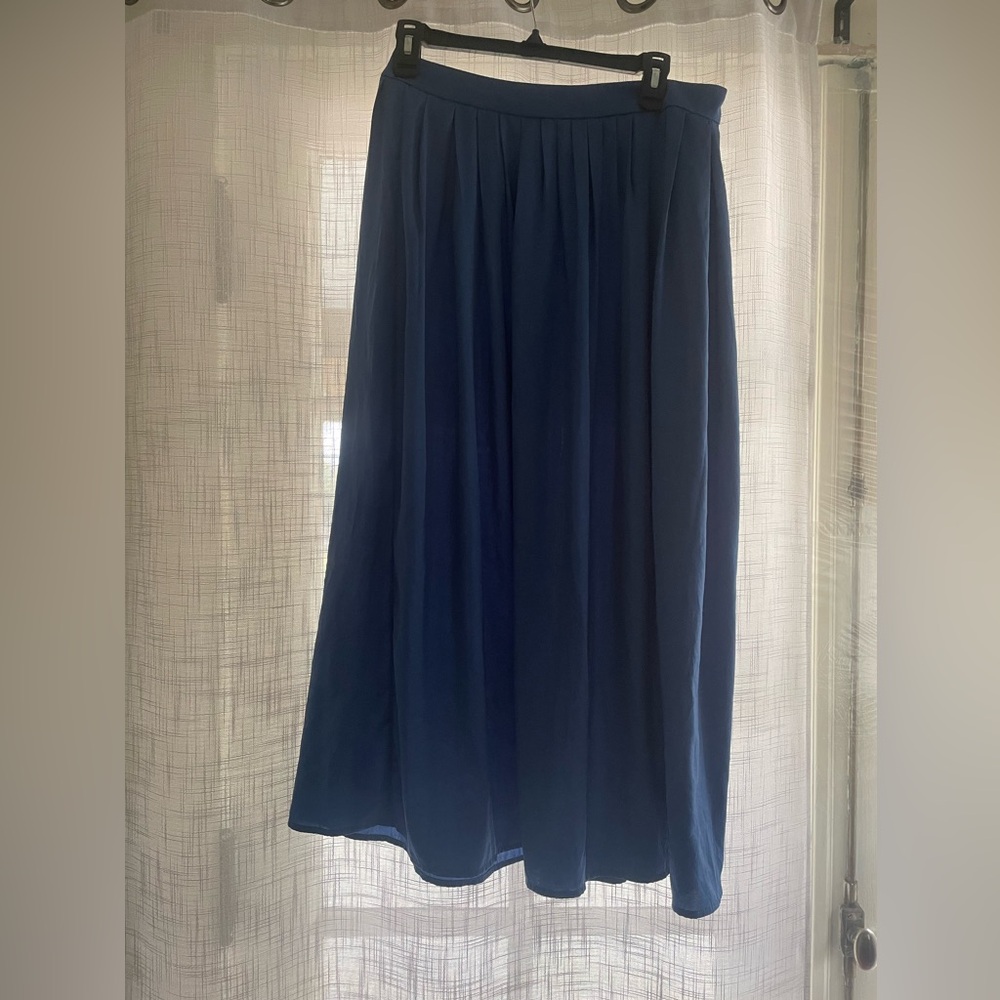 Chico's Deep Blue A-Line Skirt